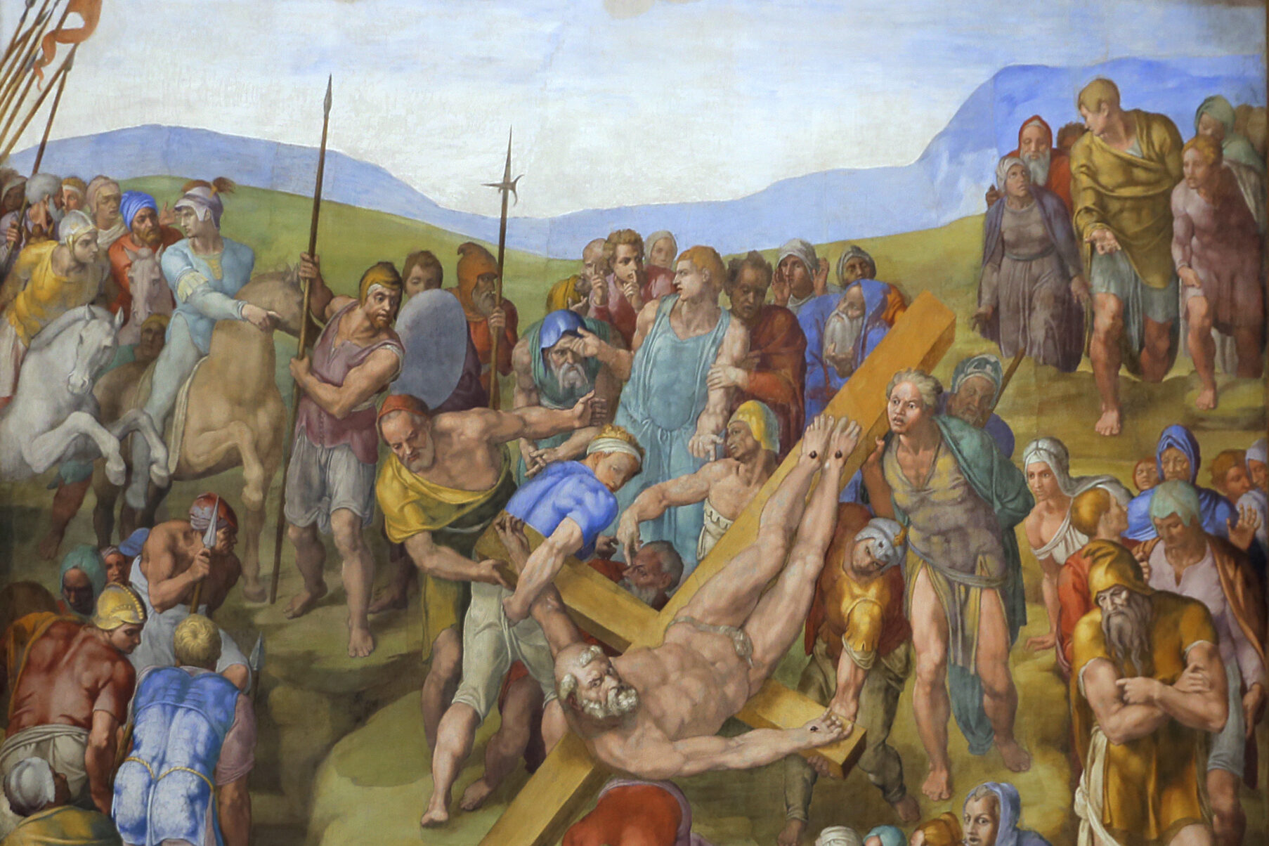 michaelangelo crucifixion of peter